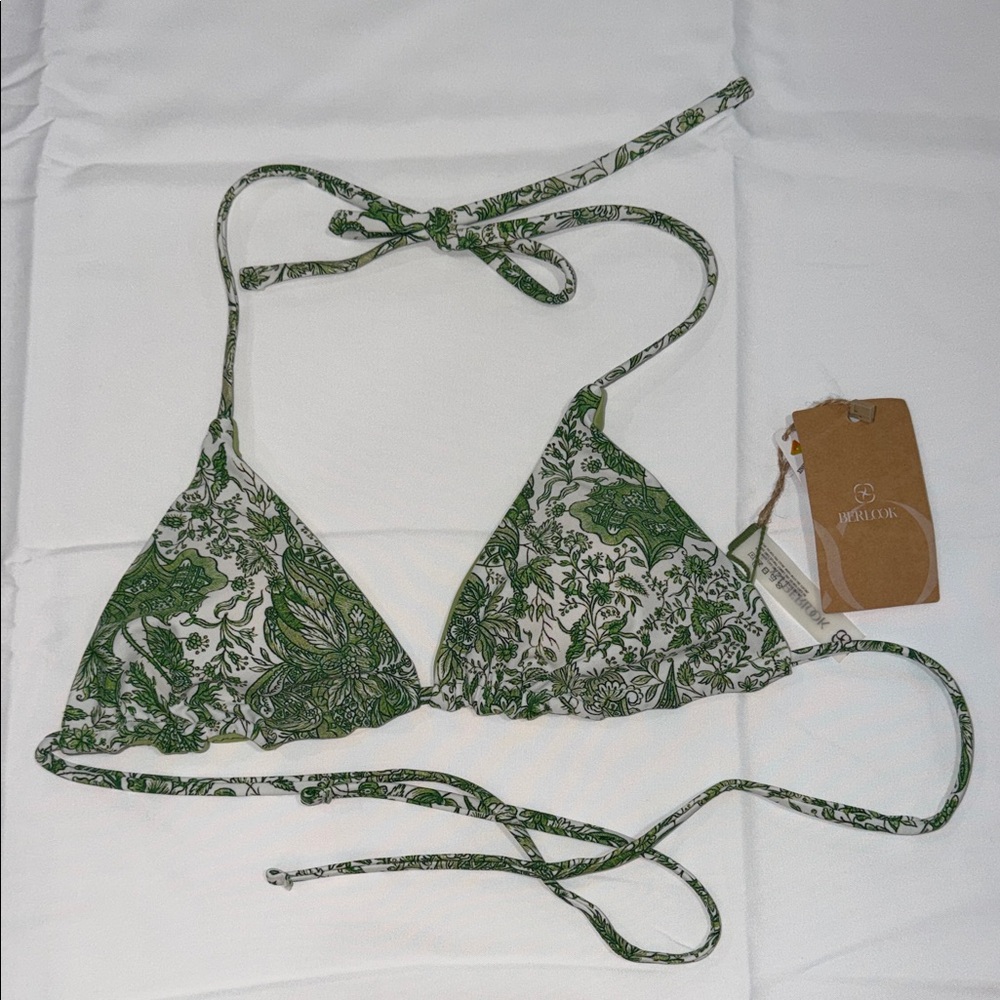 BERLOOK Halter Triangle Bikini Top, XS
